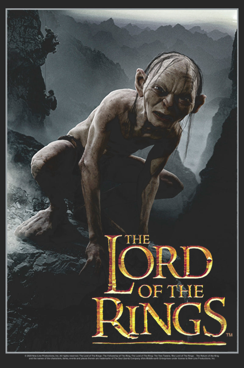 Women's The Lord of the Rings Fellowship of the Ring Gollum Movie Poster T-Shirt