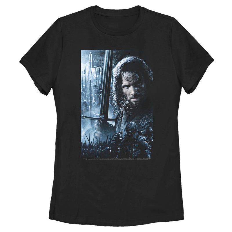 Women's The Lord of the Rings Fellowship of the Ring Aragorn Poster T-Shirt