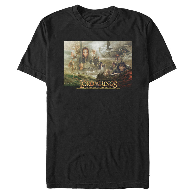 Men's The Lord of the Rings Fellowship of the Ring Trilogy Movie Poster T-Shirt