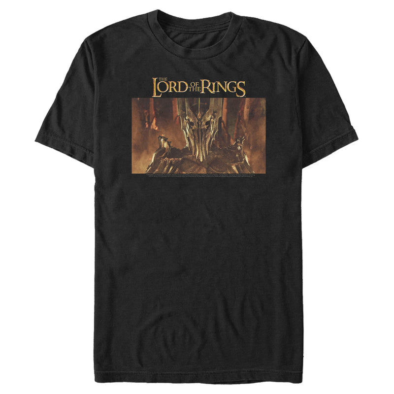 Men's The Lord of the Rings Fellowship of the Ring Sauron Movie Poster T-Shirt