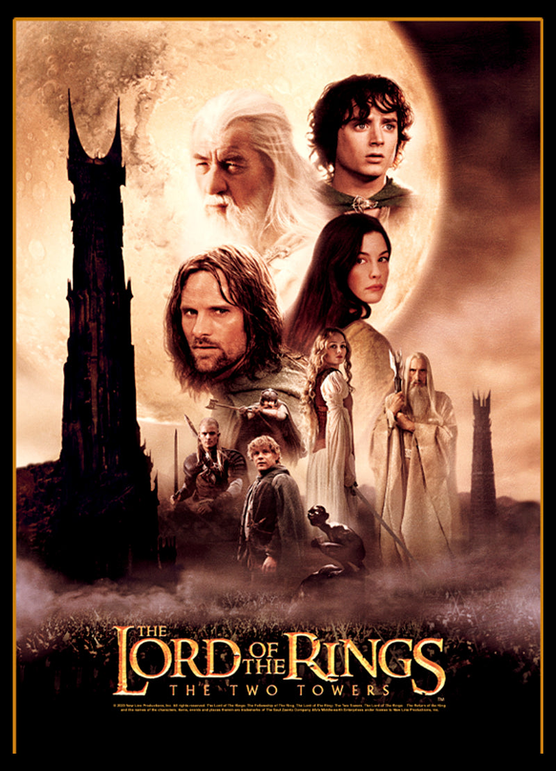 Men's The Lord of the Rings Two Towers Movie Poster T-Shirt