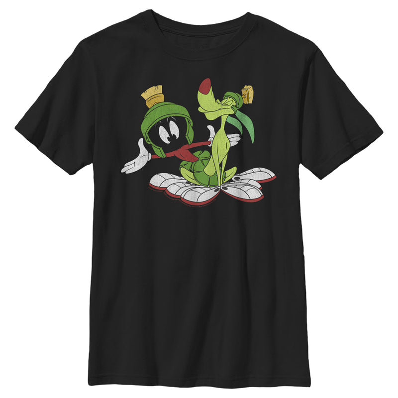 Boy's Looney Tunes Marvin The Martian and K-9 Portrait T-Shirt