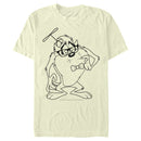 Men's Looney Tunes Taz Glasses Big Face Drawing T-Shirt