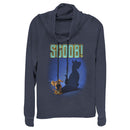 Junior's Scooby Doo Dog Shadow Cowl Neck Sweatshirt