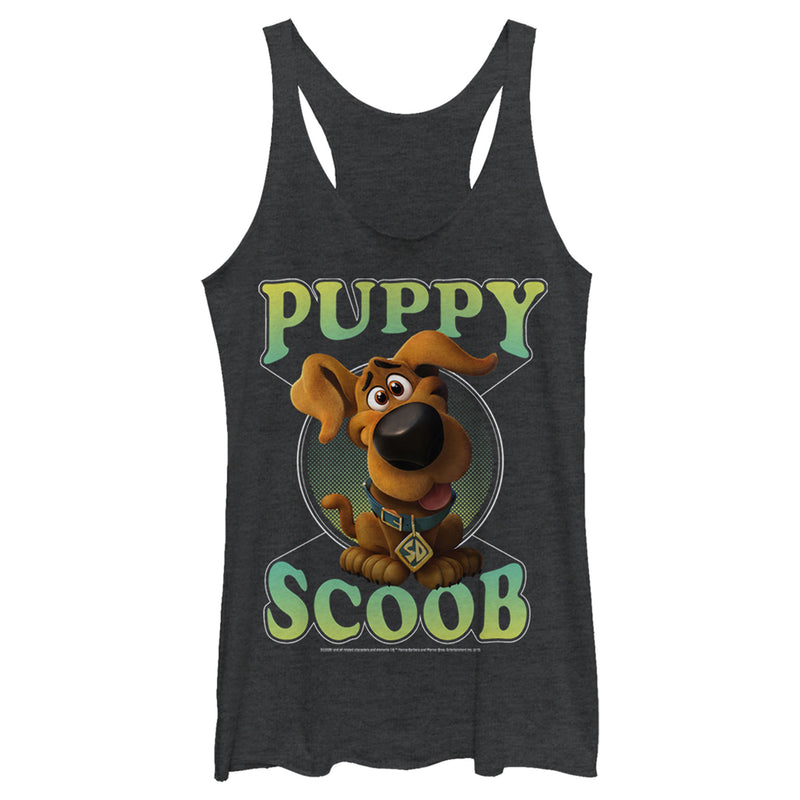 Women's Scooby Doo Puppy Circle Racerback Tank Top