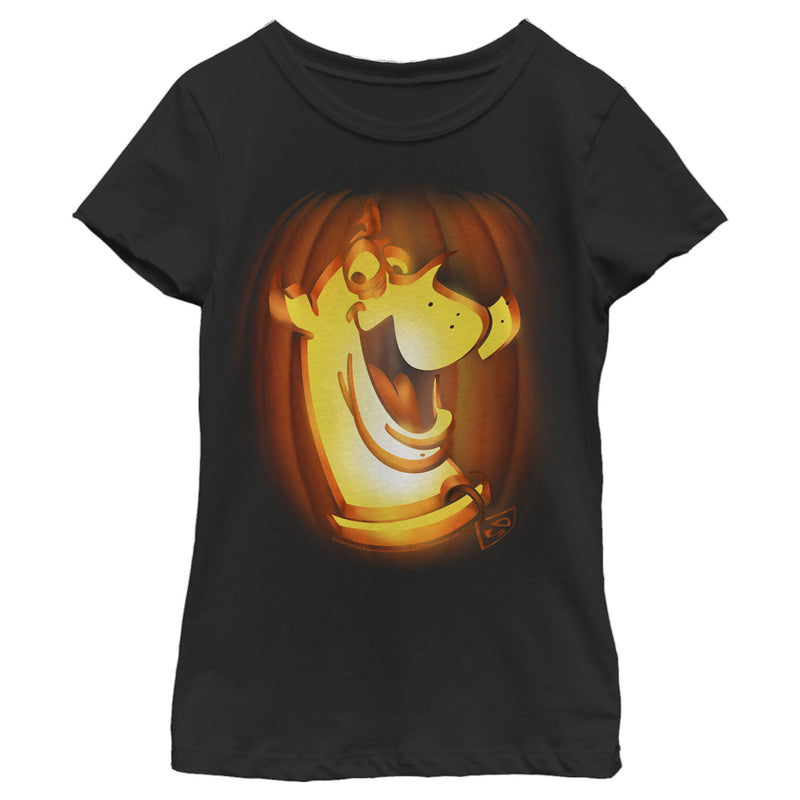 Girl's Scooby Doo Carved Pumpkin T-Shirt