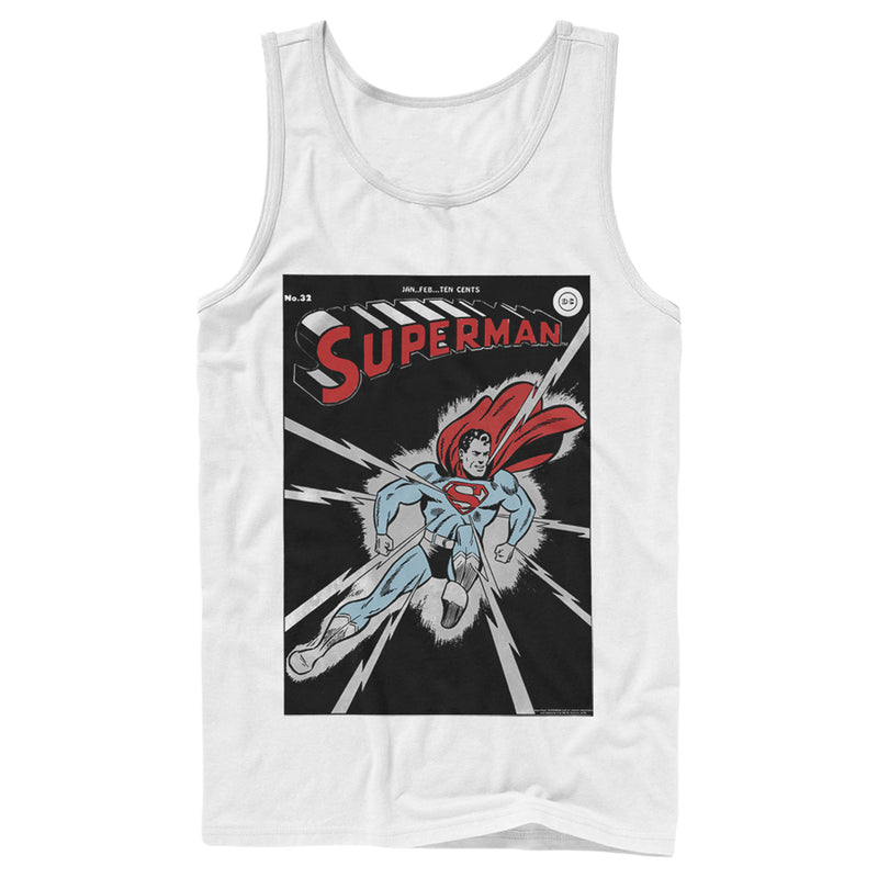 Men's Superman No.32 Comic Cover Tank Top