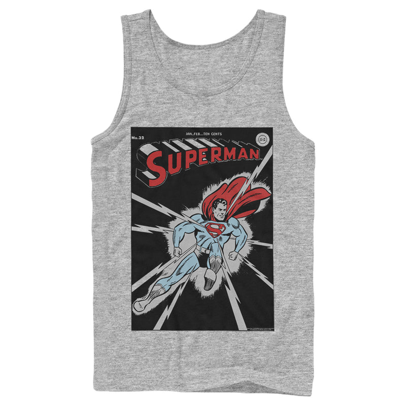 Men's Superman No.32 Comic Cover Tank Top