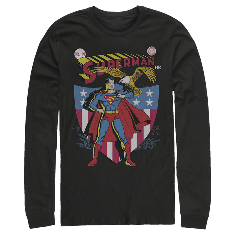 Men's Superman American Hero Long Sleeve Shirt