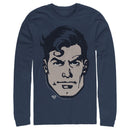 Men's Superman Classic Clark Kent Portrait Long Sleeve Shirt