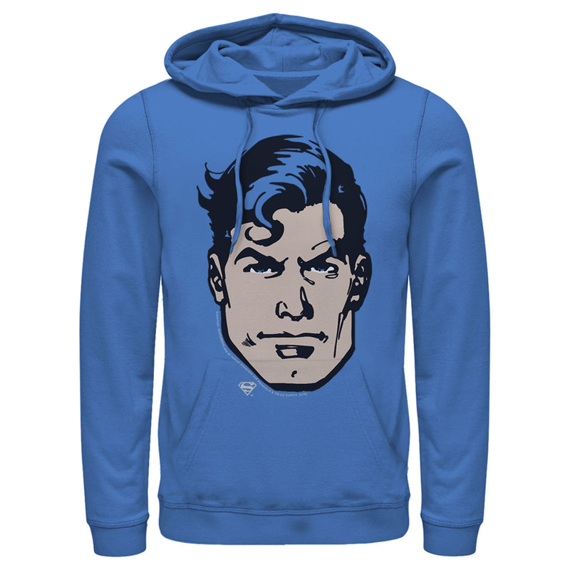 Men's Superman Classic Clark Kent Portrait Pull Over Hoodie