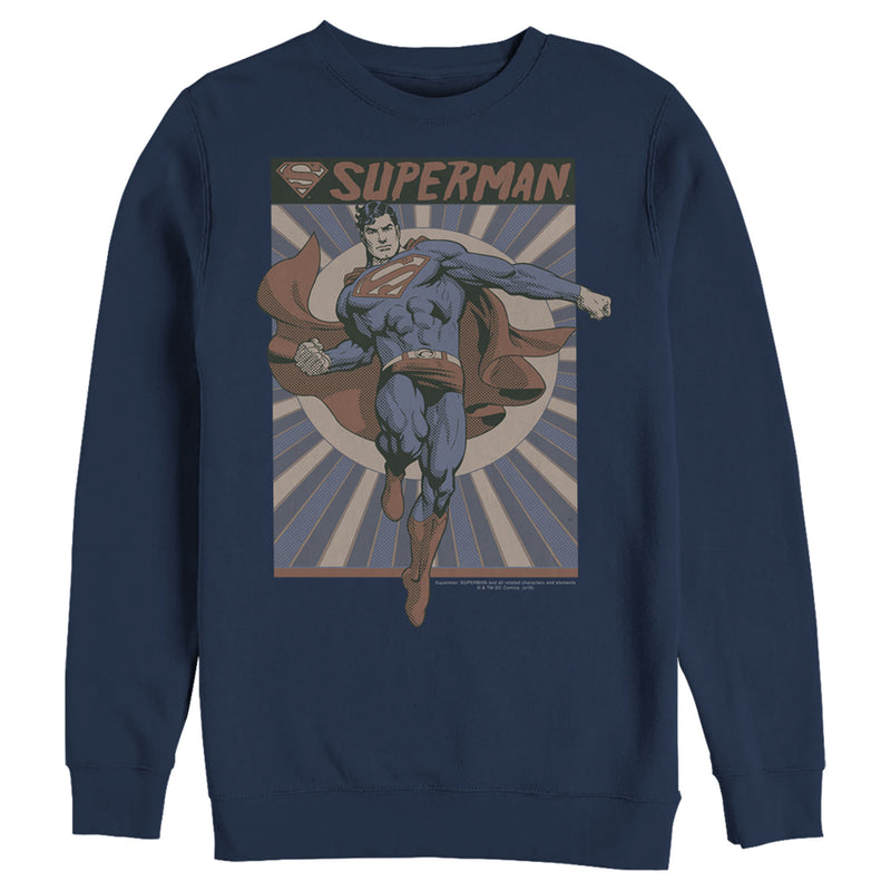 Men's Superman Classic Hero Pose Sweatshirt