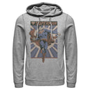 Men's Superman Classic Hero Pose Pull Over Hoodie