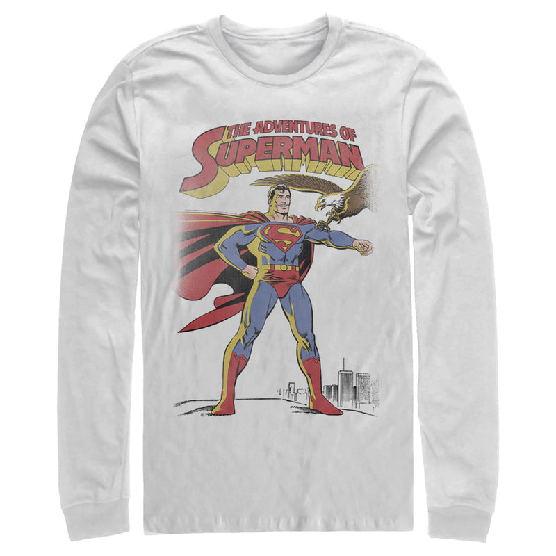 Men's Superman Patriotic Adventures Long Sleeve Shirt