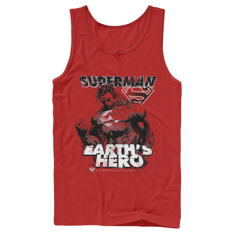 Men's Superman Grunge Earth's Hero Tank Top