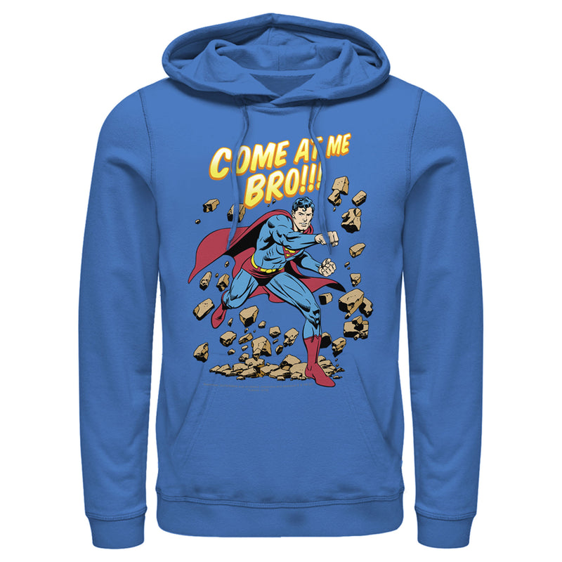 Men's Superman Come At Me Bro Pull Over Hoodie