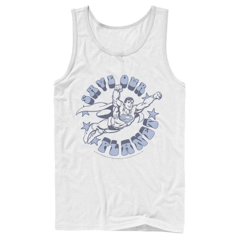 Men's Superman Save Our Planet Tank Top