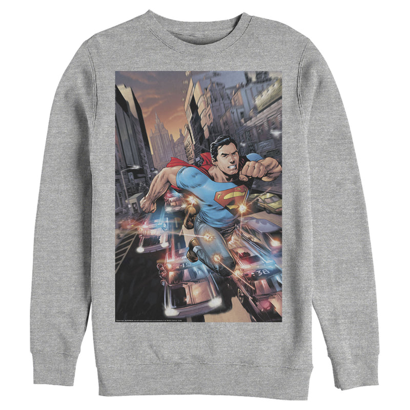 Men's Superman Hidden Hero Glimmer Sweatshirt