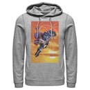 Men's Superman Wonder Woman Kiss Pull Over Hoodie