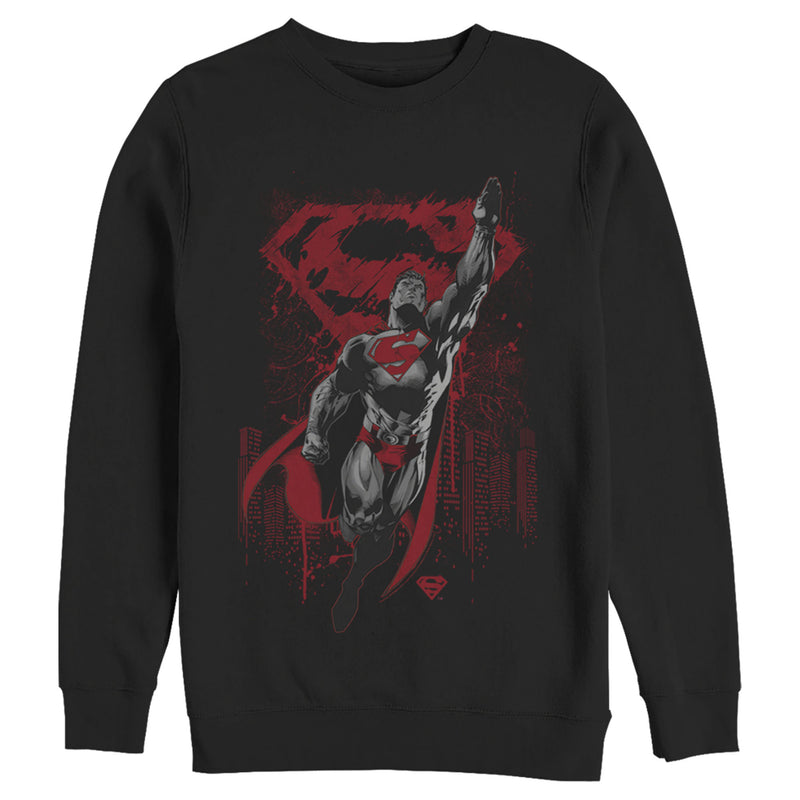 Men's Superman Grunge Hero Flight Sweatshirt