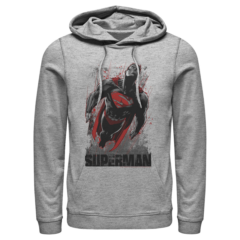 Men's Superman Flight Looking On Pull Over Hoodie