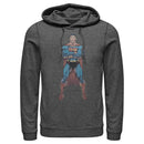 Men's Superman Bold Hero Pose Pull Over Hoodie