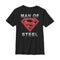 Boy's Superman Man of Steel Beveled Logo T-Shirt