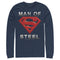 Men's Superman Man of Steel Beveled Logo Long Sleeve Shirt