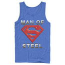 Men's Superman Man of Steel Beveled Logo Tank Top