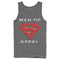 Men's Superman Man of Steel Beveled Logo Tank Top