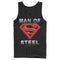 Men's Superman Man of Steel Beveled Logo Tank Top