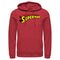 Men's Superman Classic Text Logo Pull Over Hoodie