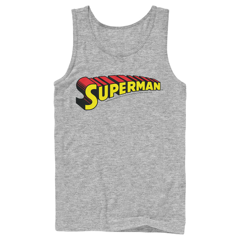 Men's Superman Classic Text Logo Tank Top