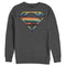 Men's Superman Logo Retro Stripe Sweatshirt