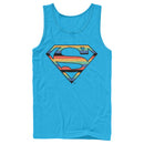 Men's Superman Logo Retro Stripe Tank Top