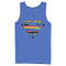 Men's Superman Logo Retro Stripe Tank Top