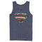 Men's Superman Logo Retro Stripe Tank Top