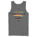 Men's Superman Logo Retro Stripe Tank Top