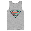 Men's Superman Logo Retro Stripe Tank Top