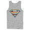 Men's Superman Logo Retro Stripe Tank Top