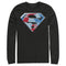 Men's Superman Logo Geometric Long Sleeve Shirt