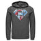 Men's Superman Logo Geometric Pull Over Hoodie