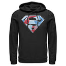 Men's Superman Logo Geometric Pull Over Hoodie