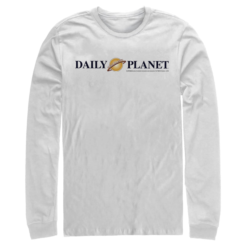 Men's Superman Daily Planet Logo Long Sleeve Shirt