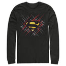 Men's Superman Logo Lightning Long Sleeve Shirt