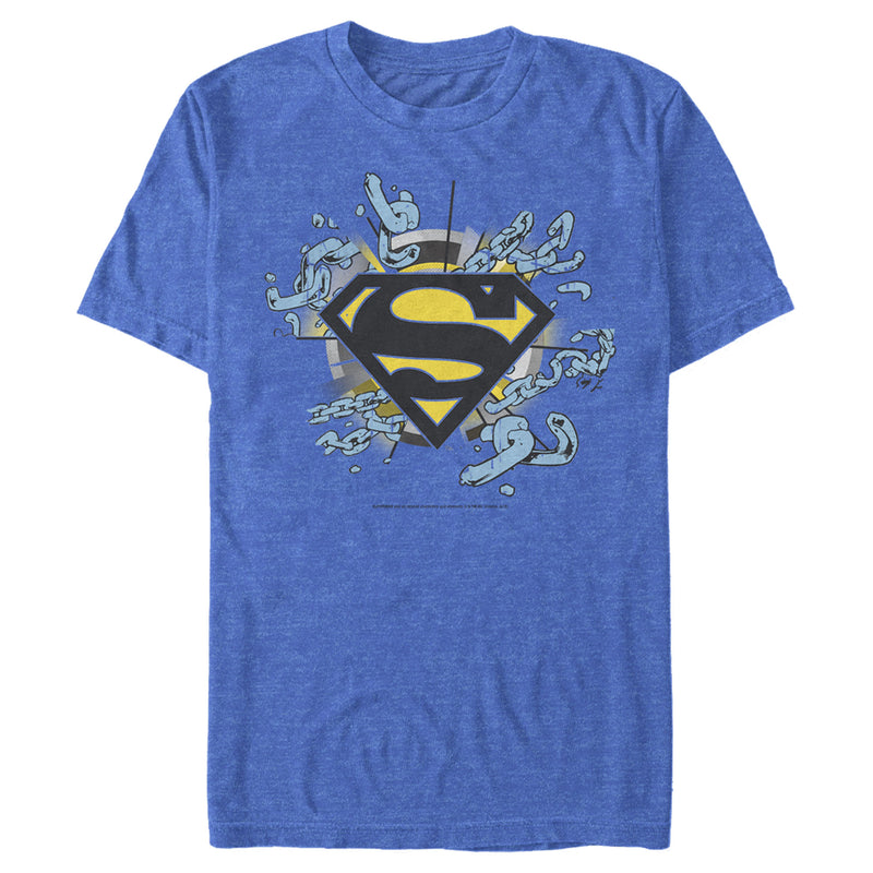 Men's Superman Logo Broken Chain T-Shirt