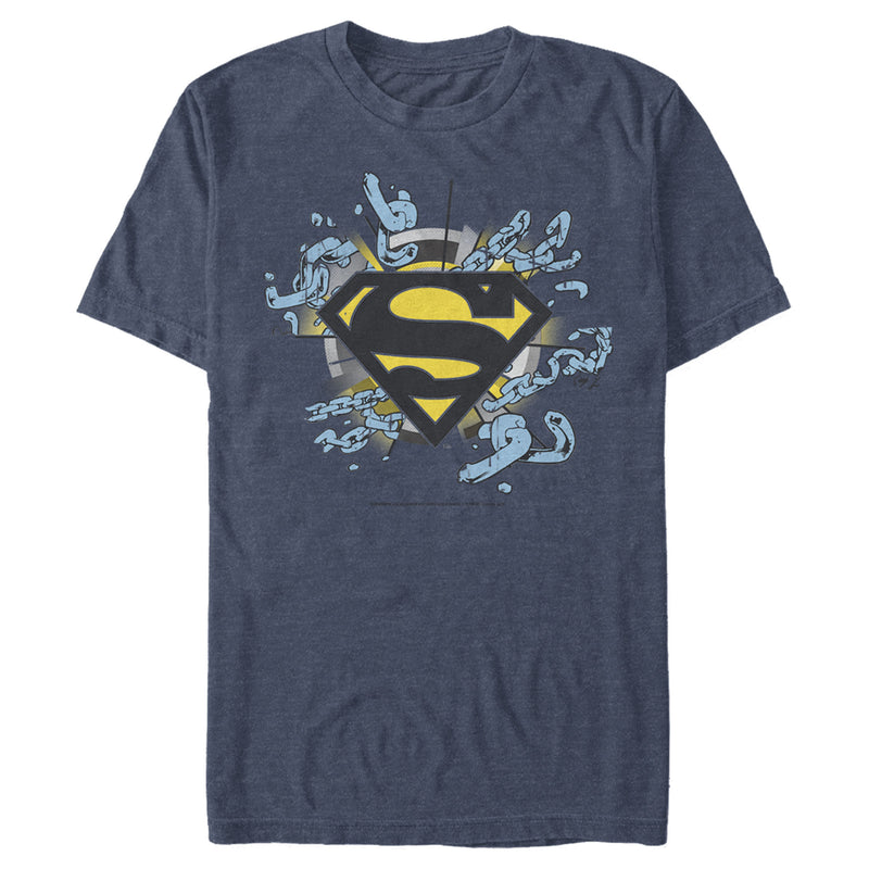 Men's Superman Logo Broken Chain T-Shirt