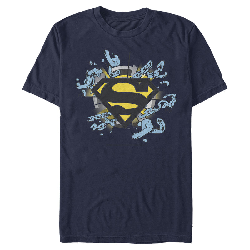 Men's Superman Logo Broken Chain T-Shirt