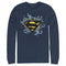 Men's Superman Logo Broken Chain Long Sleeve Shirt
