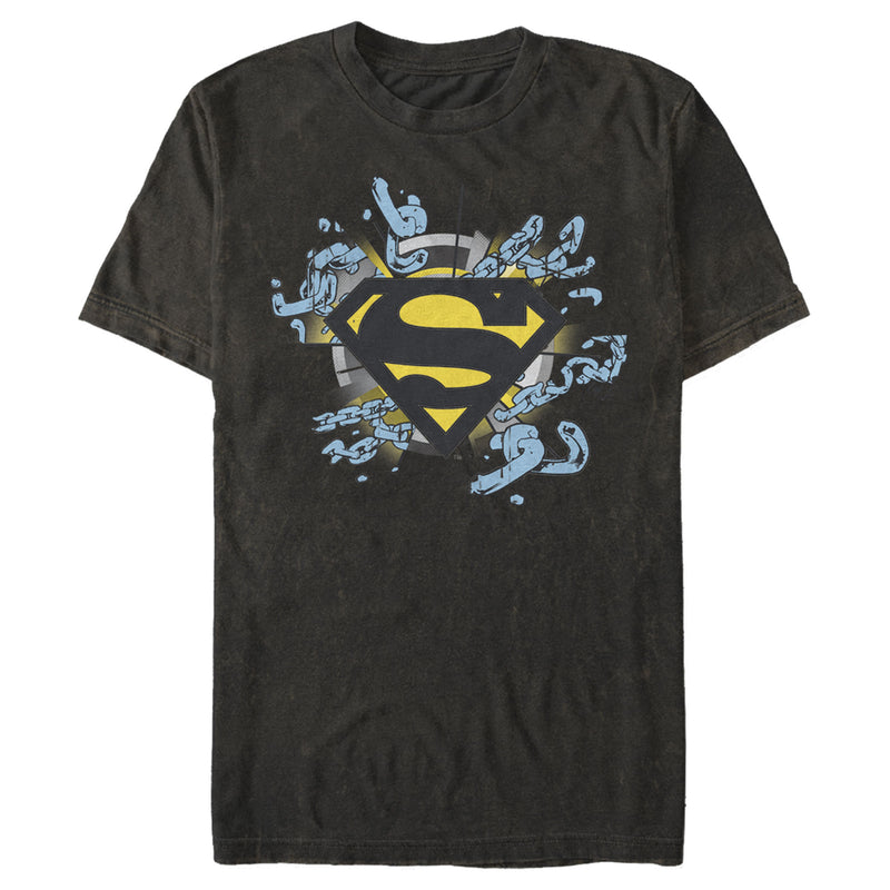 Men's Superman Logo Broken Chain T-Shirt